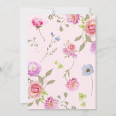 Baby in het Baby shower Bloom Garden Kaart (Achterkant)