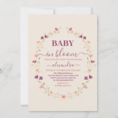 Baby in het Baby shower Bloom Garden Kaart (Voorkant)