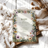 Baby in het Baby shower Bloom Garden Kaart