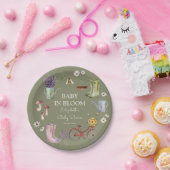 Baby in het Baby shower Bloom Garden Papieren Bordje (Feest)
