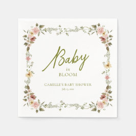 Baby in het Baby shower Bloom Garden Servet