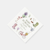 Baby in het Baby shower Bloom Garden Servet (Hoek)