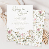 Baby in het Baby shower Bloom Girl Kaart