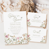 Baby in het Baby shower Bloom Girl Kaart