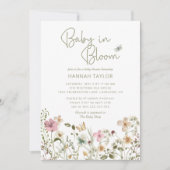 Baby in het Baby shower Bloom Girl Kaart (Voorkant)