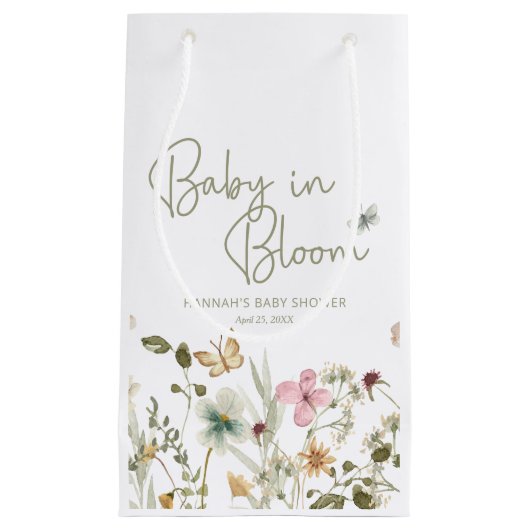Baby in het Baby shower Bloom Girl Klein Cadeauzakje (Voorkant)