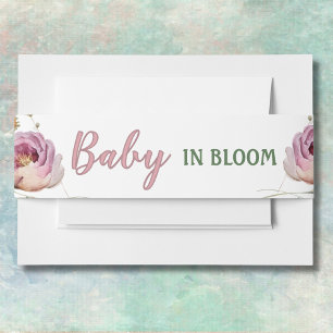 Baby in het Baby shower Bloom Girl Uitnodigingen Wikkel