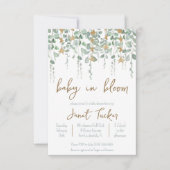 Baby in het Baby shower Bloom Greenery en Stars Kaart (Voorkant)