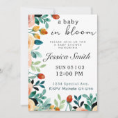 Baby in het Baby shower Bloom Invite Kaart (Voorkant)