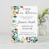 Baby in het Baby shower Bloom Invite Kaart (Staand voorkant)
