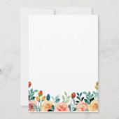 Baby in het Baby shower Bloom Invite Kaart (Achterkant)