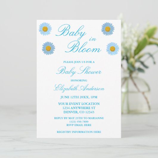 Baby in het Baby shower Bloom Kaart (Staand voorkant)