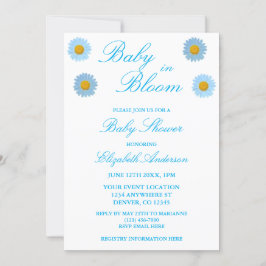 Baby in het Baby shower Bloom Kaart