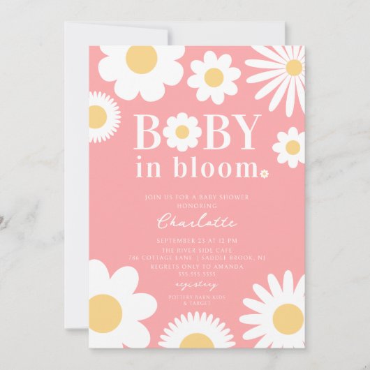 Baby in het Baby shower Bloom Kaart (Voorkant)