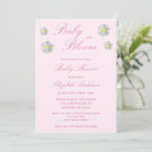 Baby in het Baby shower Bloom Kaart (Staand voorkant)