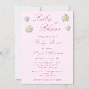 Baby in het Baby shower Bloom Kaart