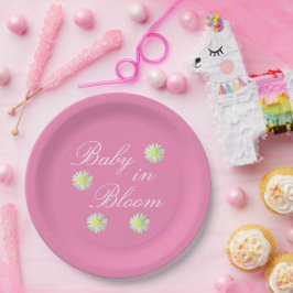 Baby in het Baby shower Bloom Papieren Bordje