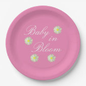 Baby in het Baby shower Bloom Papieren Bordje (Voorkant)
