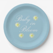 Baby in het Baby shower Bloom Papieren Bordje (Voorkant)