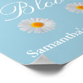 Baby in het Baby shower Bloom Poster (Hoek)