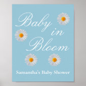 Baby in het Baby shower Bloom Poster (Voorkant)