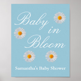 Baby in het Baby shower Bloom Poster