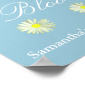 Baby in het Baby shower Bloom Poster (Hoek)