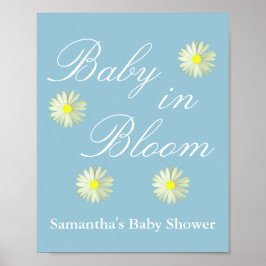 Baby in het Baby shower Bloom Poster