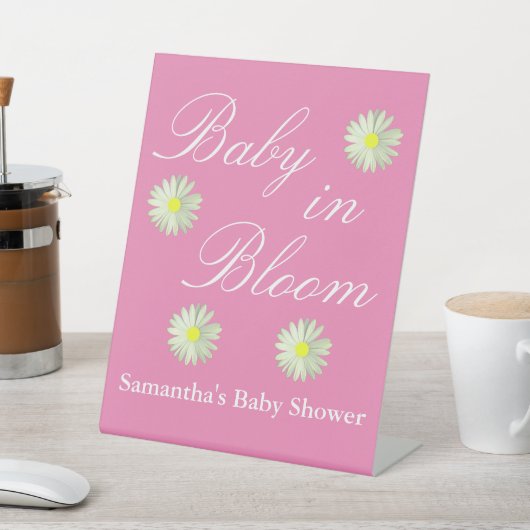Baby in het Baby shower Bloom Reclamebord Met Voetstuk (Insitu)