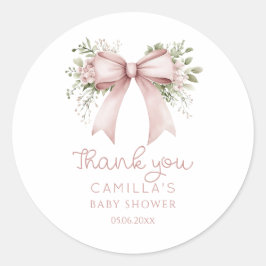 Baby in het Baby shower Bloom Ronde Sticker