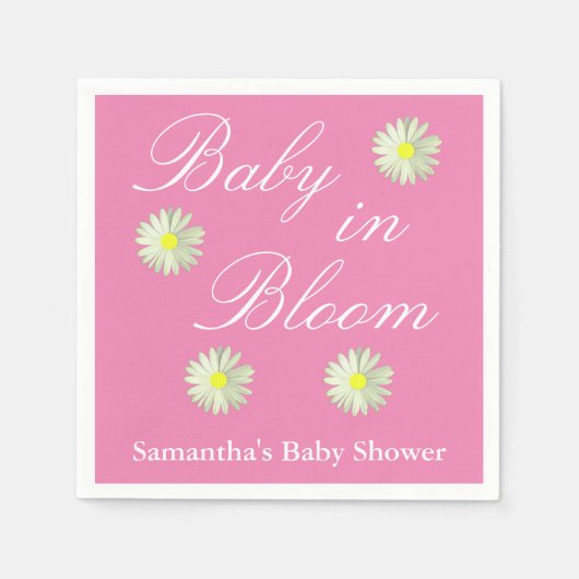 Baby in het Baby shower Bloom Servet (Voorkant)