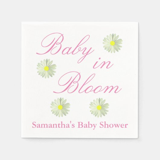 Baby in het Baby shower Bloom Servet (Voorkant)