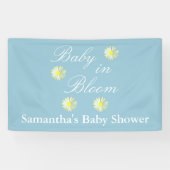 Baby in het Baby shower Bloom Spandoek (Horizontaal)