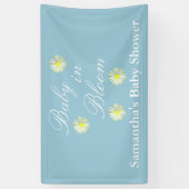 Baby in het Baby shower Bloom Spandoek (Verticaal)