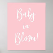 Baby in het baby shower Bloom-teken Poster (Voorkant)