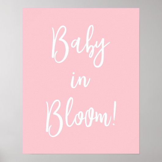 Baby in het baby shower Bloom-teken Poster (Voorkant)