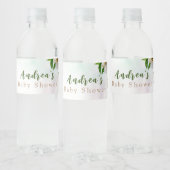 Baby in het Baby shower Bloom Waterfles Etiket (Flessen)