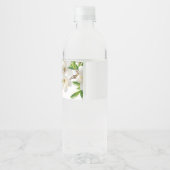 Baby in het Baby shower Bloom Waterfles Etiket (Achterkant)