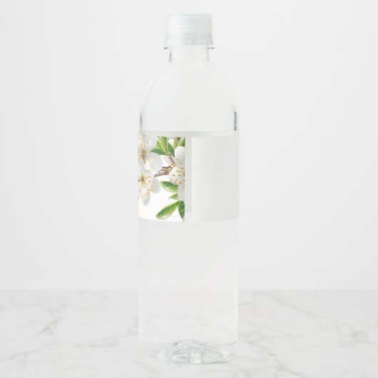 Baby in het Baby shower Bloom Waterfles Etiket (Achterkant)