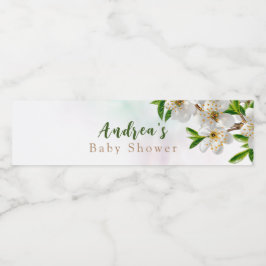 Baby in het Baby shower Bloom Waterfles Etiket