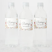 Baby in het Baby shower Bloom Waterfles Etiket (Flessen)