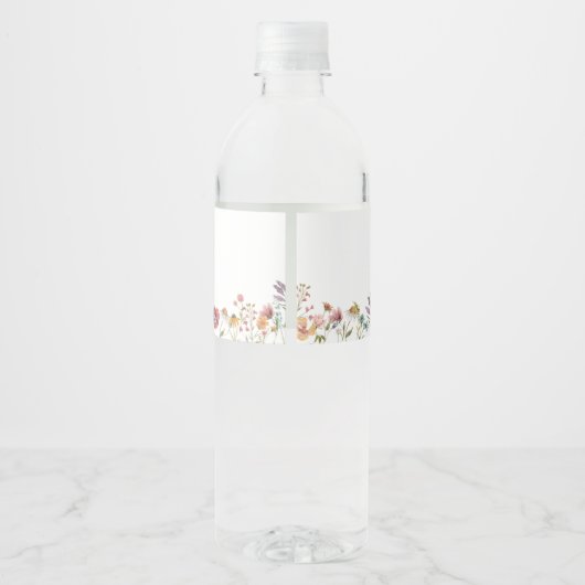 Baby in het Baby shower Bloom Waterfles Etiket (Achterkant)