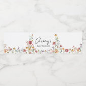 Baby in het Baby shower Bloom Waterfles Etiket (Enkel label)