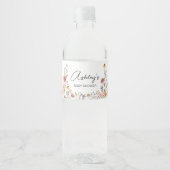 Baby in het Baby shower Bloom Waterfles Etiket (Voorkant)