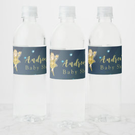 Baby in het Baby shower Bloom Waterfles Etiket
