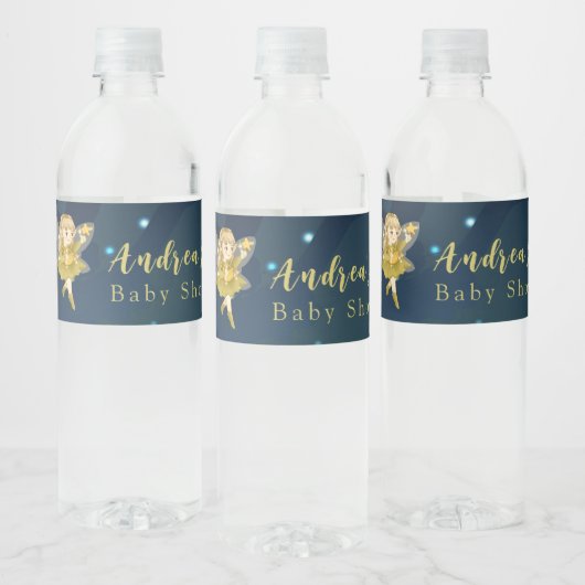Baby in het Baby shower Bloom Waterfles Etiket (Flessen)