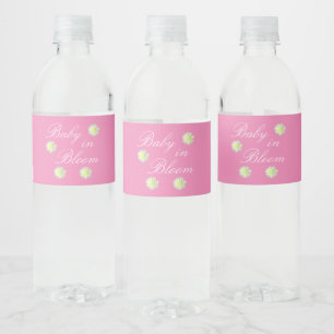 Baby in het Baby shower Bloom Waterfles Etiket