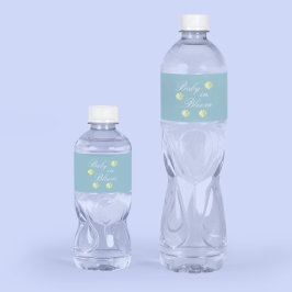Baby in het Baby shower Bloom Waterfles Etiket