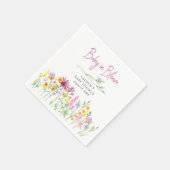 Baby in het Baby shower Bloom Wildflower Meadow Servet (Hoek)