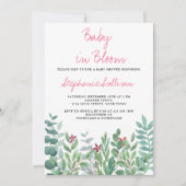 Baby in het Baby shower van Bloom Eucalyptus Green Kaart (Voorkant)